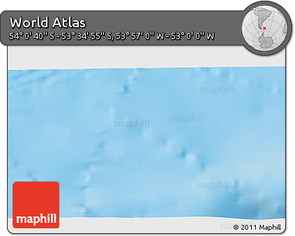 Physical 3D Map of the Area around 53° 47' 48" S, 53° 28' 30" W
