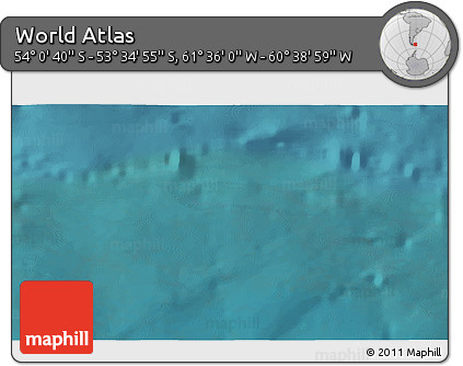Satellite 3D Map of the Area around 53° 47' 48" S, 61° 7' 30" W