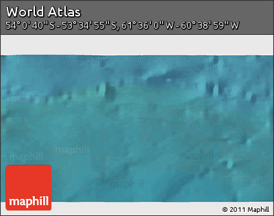 Satellite 3D Map of the Area around 53° 47' 48" S, 61° 7' 30" W