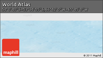 Physical Panoramic Map of the Area around 53° 47' 48" S, 66° 13' 29" W