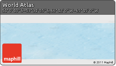 Physical Panoramic Map of the Area around 53° 47' 48" S, 66° 13' 29" W