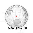 Outline Map of the Area around 53° 47' 48" S, 67° 13' 29" E, rectangular outline