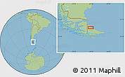 Savanna Style Location Map of the area around 53° 47' 48" S, 67° 55' 30" W