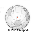 Outline Map of the Area around 53° 47' 48" S, 68° 55' 30" E, rectangular outline