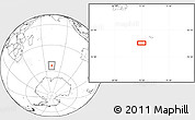 Blank Location Map of the area around 53° 47' 48" S, 72° 19' 29" E
