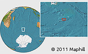 Satellite Location Map of the area around 53° 47' 48" S, 72° 19' 29" E