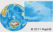 Physical Location Map of the area around 53° 47' 48" S, 73° 10' 30" E
