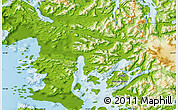 Physical Map of the area around 53° 47' 48" S, 73° 1' 30" W
