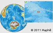 Physical Location Map of the area around 53° 47' 48" S, 75° 43' 29" E