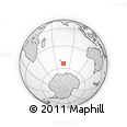 Outline Map of the Area around 53° 47' 48" S, 75° 43' 29" E, rectangular outline