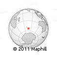 Outline Map of the Area around 53° 47' 48" S, 77° 25' 30" E, rectangular outline