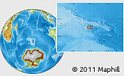 Physical Location Map of the area around 53° 47' 48" S, 79° 7' 30" E