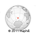 Outline Map of the Area around 53° 47' 48" S, 79° 7' 30" E, rectangular outline