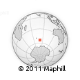 Outline Map of the Area around 53° 47' 48" S, 80° 49' 29" E, rectangular outline