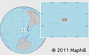 Gray Location Map of the area around 53° 47' 48" S, 89° 10' 30" W