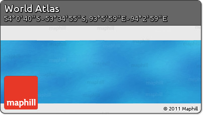 Physical Panoramic Map of the Area around 53° 47' 48" S, 93° 34' 29" E