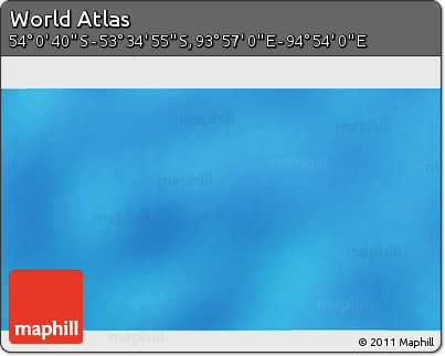 Physical 3D Map of the Area around 53° 47' 48" S, 94° 25' 30" E