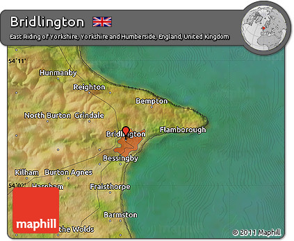 Satellite Map of Bridlington
