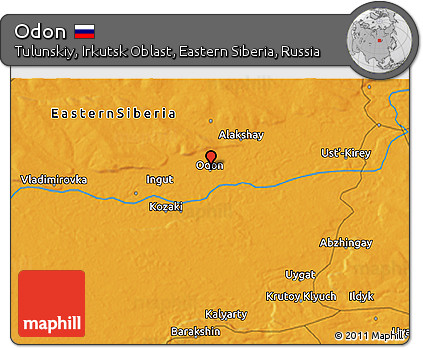 Political 3D Map of Odon