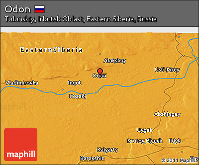 Political 3D Map of Odon