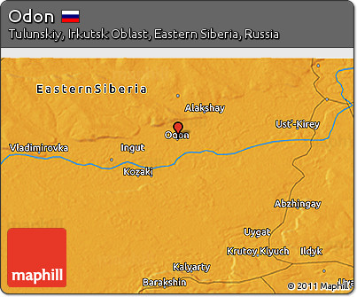 Political 3D Map of Odon