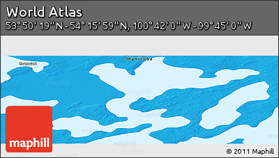 Political Panoramic Map of the Area around 54° 3' 9" N, 100° 13' 29" W