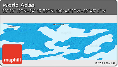 Political Panoramic Map of the Area around 54° 3' 9" N, 100° 13' 29" W