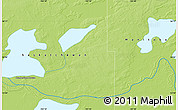 Physical Map of the area around 54° 3' 9" N, 101° 55' 30" W