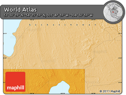 Political Map of the Area around 54° 3' 9" N, 105° 19' 29" W