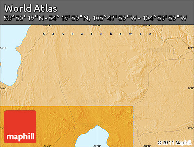 Political Map of the Area around 54° 3' 9" N, 105° 19' 29" W
