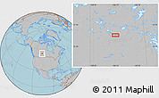 Gray Location Map of the area around 54° 3' 9" N, 106° 10' 30" W, hill shading