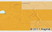 Political 3D Map of the area around 54° 3' 9" N, 107° 52' 30" W