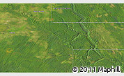 Satellite 3D Map of the area around 54° 3' 9" N, 107° 52' 30" W
