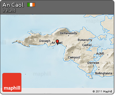 Shaded Relief 3D Map of An Caol