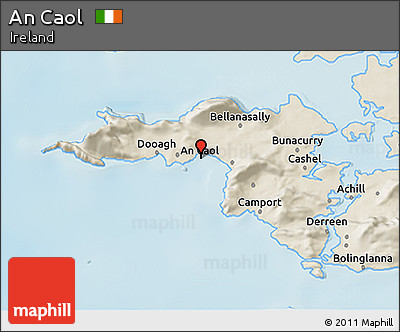 Shaded Relief 3D Map of An Caol