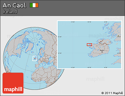 Gray Location Map of An Caol
