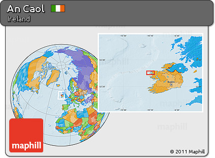 Political Location Map of An Caol