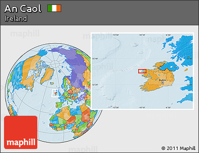 Political Location Map of An Caol