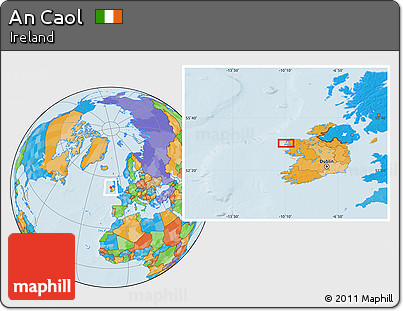 Political Location Map of An Caol