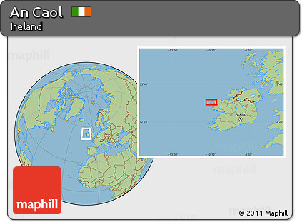 Savanna Style Location Map of An Caol