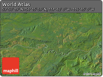 Satellite Map of the Area around 54° 3' 9" N, 117° 13' 29" W