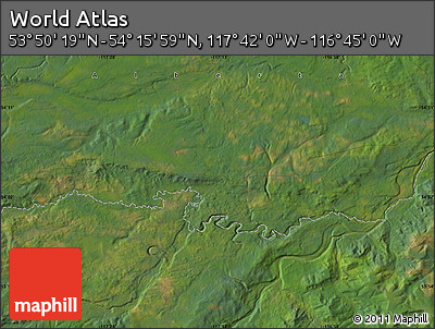 Satellite Map of the Area around 54° 3' 9" N, 117° 13' 29" W