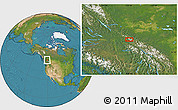 Satellite Location Map of the area around 54° 3' 9" N, 120° 37' 30" W