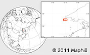 Blank Location Map of the area around 54° 3' 9" N, 135° 13' 29" E