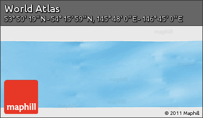 Physical Panoramic Map of the Area around 54° 3' 9" N, 146° 16' 30" E