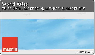 Physical Panoramic Map of the Area around 54° 3' 9" N, 146° 16' 30" E