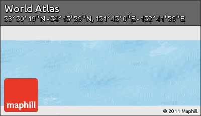 Physical Panoramic Map of the Area around 54° 3' 9" N, 152° 13' 29" E