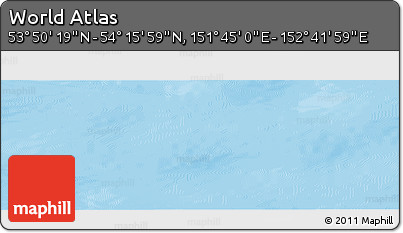 Physical Panoramic Map of the Area around 54° 3' 9" N, 152° 13' 29" E