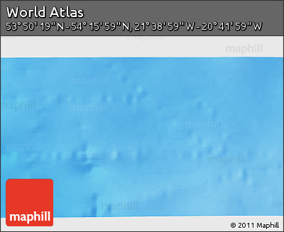 Physical 3D Map of the Area around 54° 3' 9" N, 21° 10' 29" W