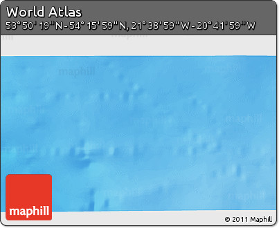 Shaded Relief 3D Map of the Area around 54° 3' 9" N, 21° 10' 29" W